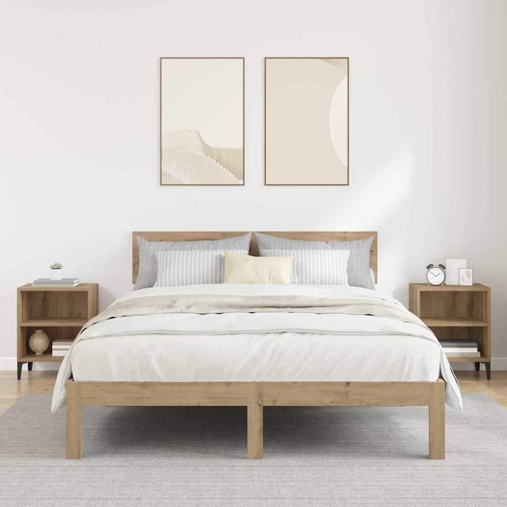 Noćni ormar 2 pcs Umjetnički hrast 40 x 30 x 50 cm