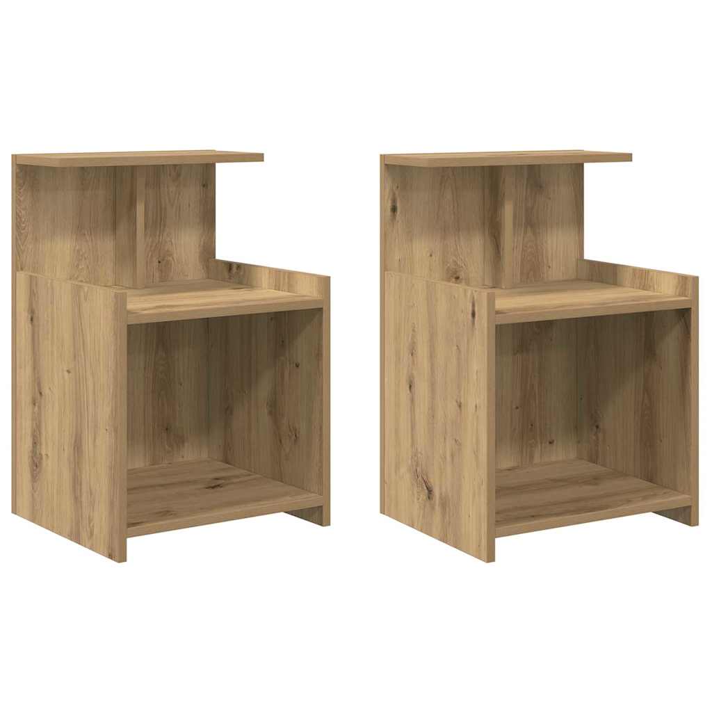 Noćni ormar 2 pcs Umjetnički hrast 40 x 35 x 60 cm