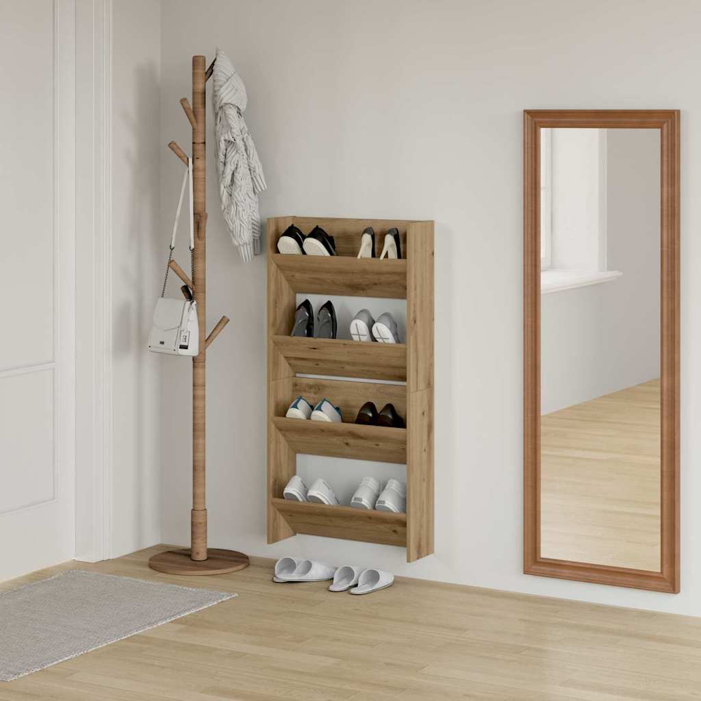Ormar za cipele Zidne 2 pcs Umjetnički hrast 60 x 18 x 60 cm