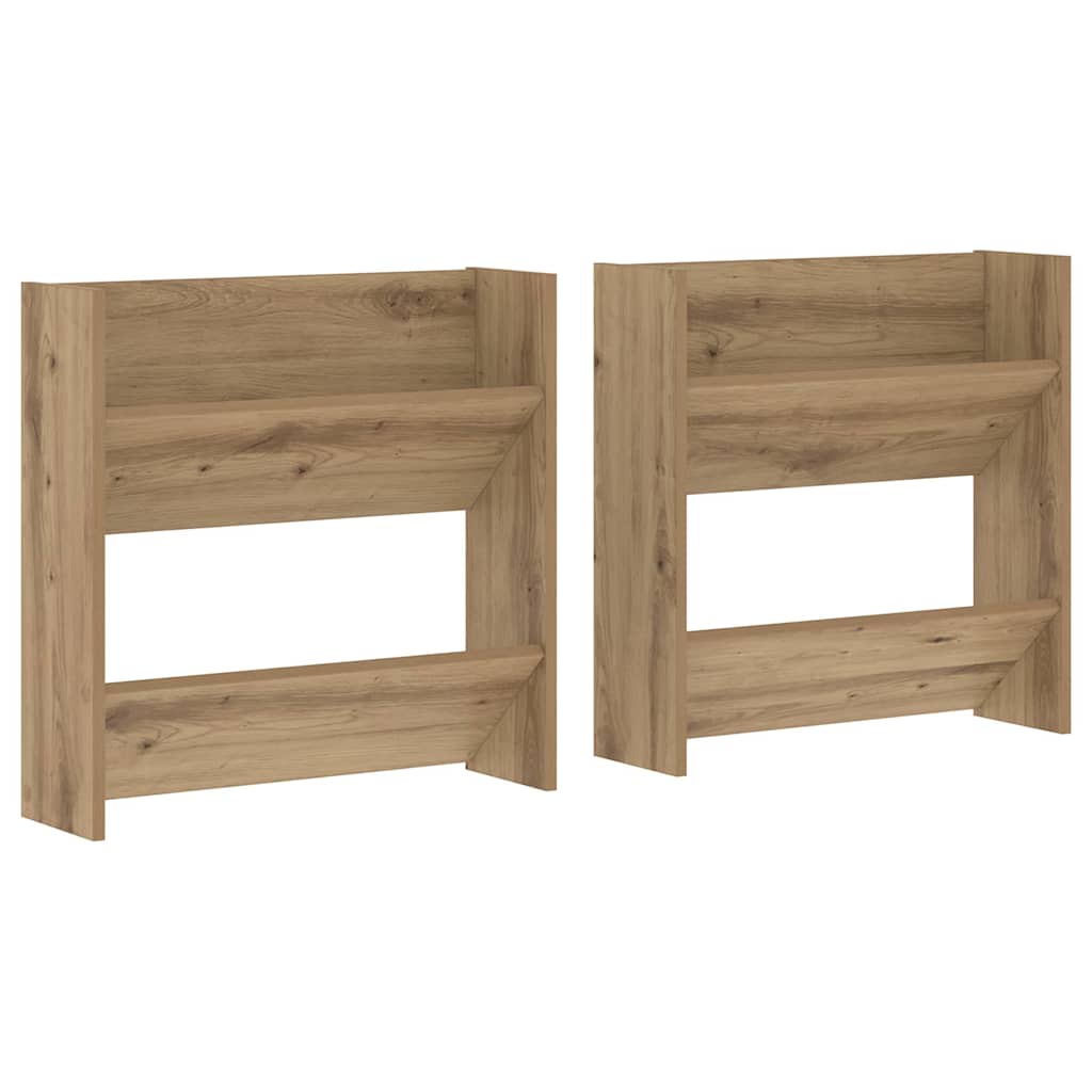 Ormar za cipele Zidne 2 pcs Umjetnički hrast 60 x 18 x 60 cm