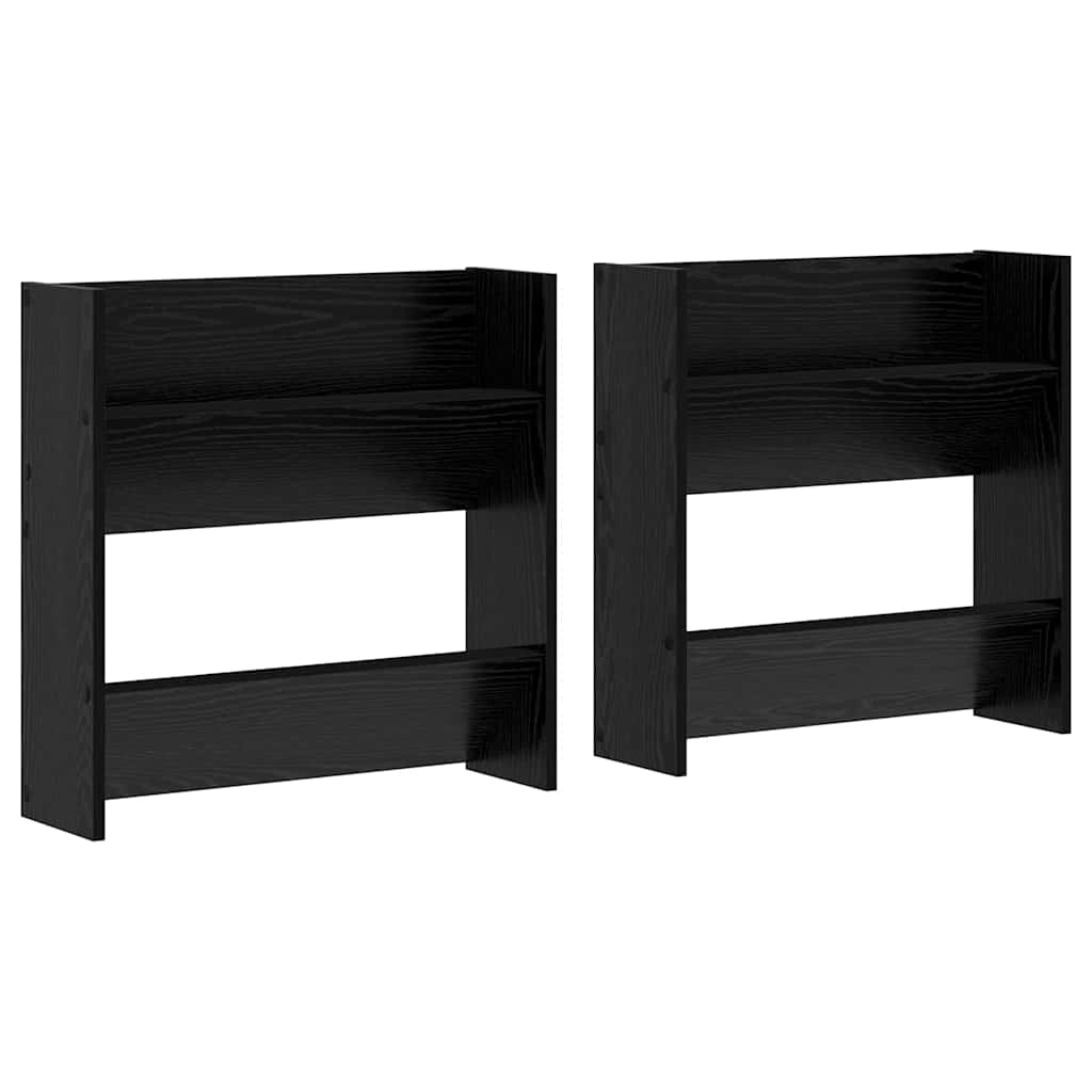 Ormar za cipele s policom 2 pcs Crni hrast 60 x 18 x 60 cm