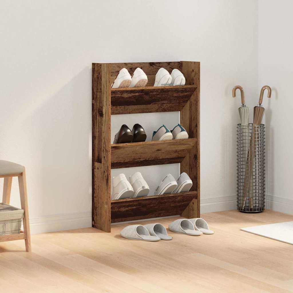 Ormar za cipele Staro drvo 60 x 18 x 90 cm Konstruirano drvo