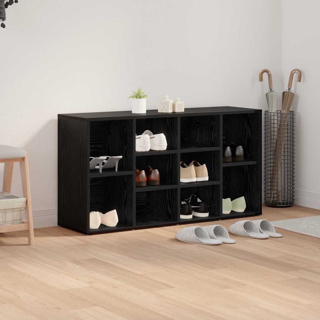Klupa za cipele Crni hrast 103 x 30 x 54,5 cm Konstruirano drvo