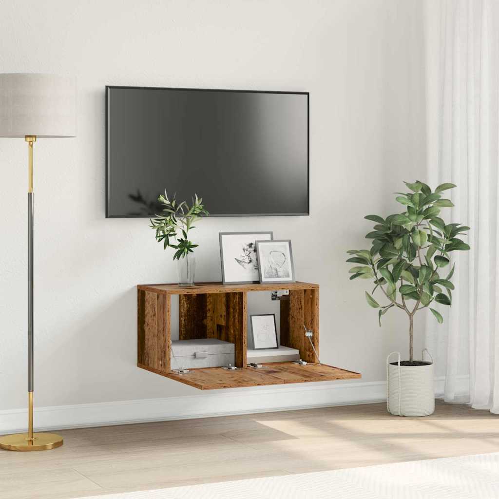 Set TV komoda Zidne Smeđa 60 x 30 x 30 cm Konstruirano drvo