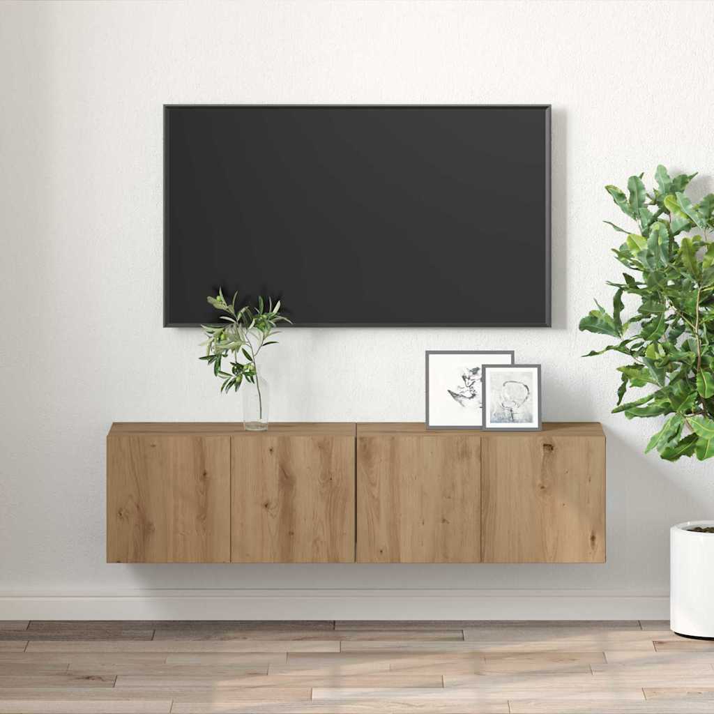 Set TV komoda 2 pcs Smeđa 60 x 30 x 30 cm Konstruirano drvo