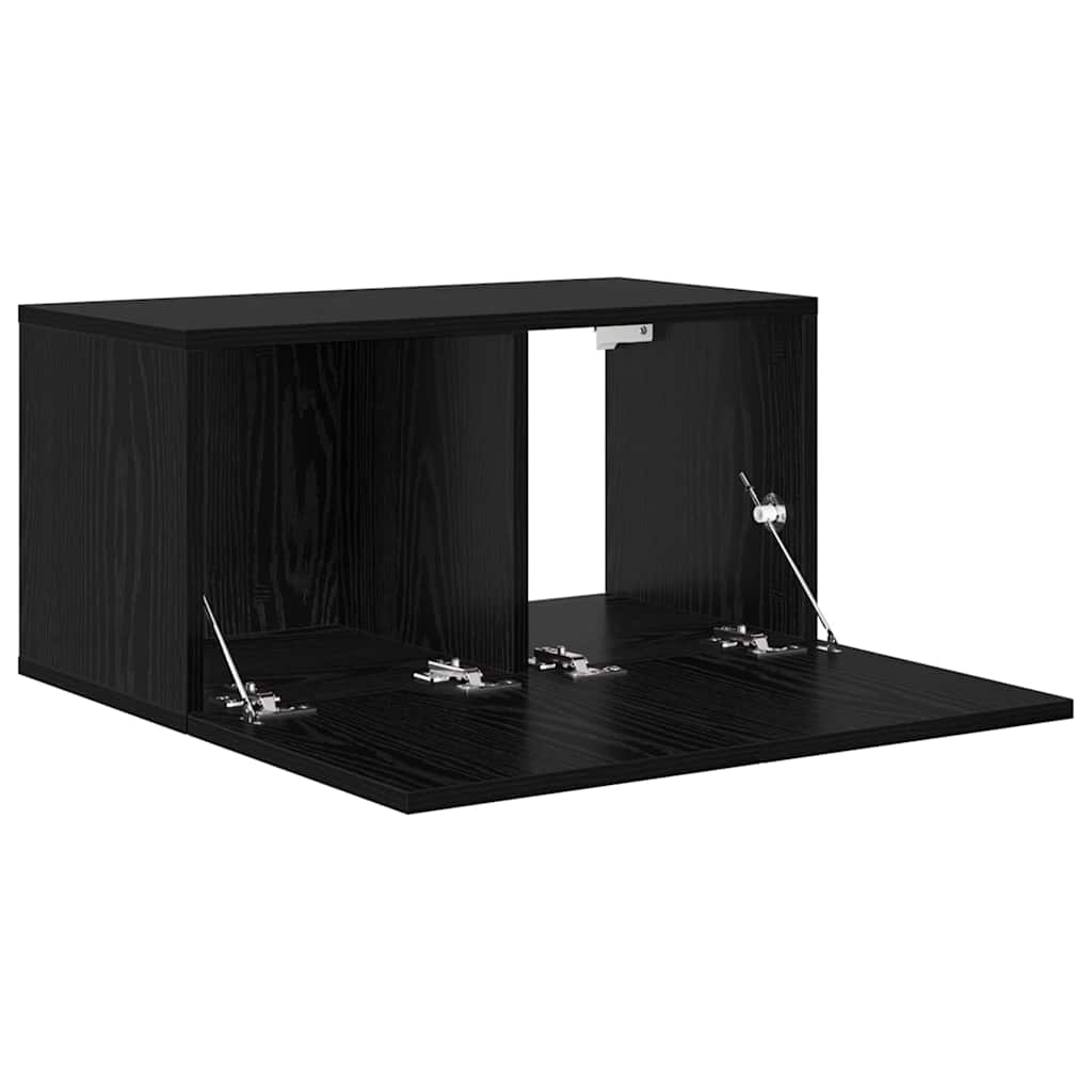Set TV komoda Zidne Crna 60 x 30 x 30 cm Konstruirano drvo