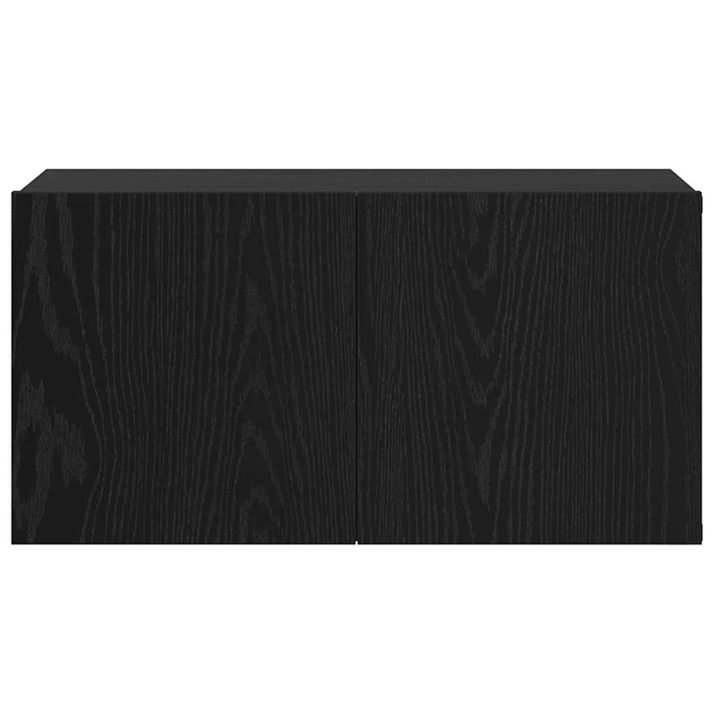 Set TV komoda 2 pcs Crna 60 x 30 x 30 cm Konstruirano drvo