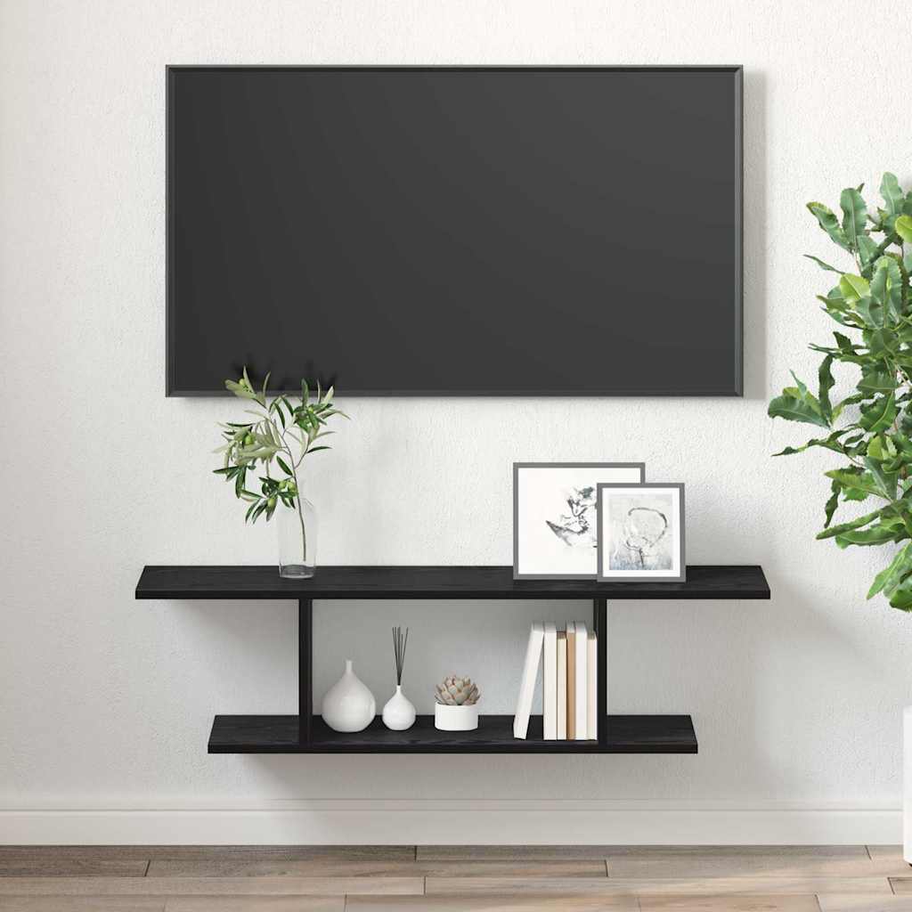 Set TV komoda Zidne Crna 103 x 30 x 26,5 cm Konstruirano drvo