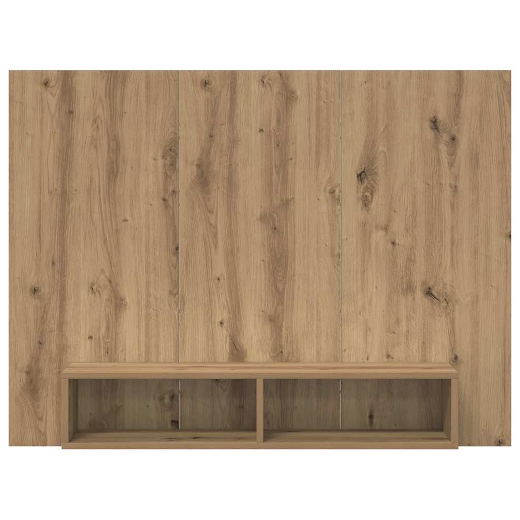 Set TV komoda Zidne Umjetnički hrast 120 x 23,5 x 90 cm