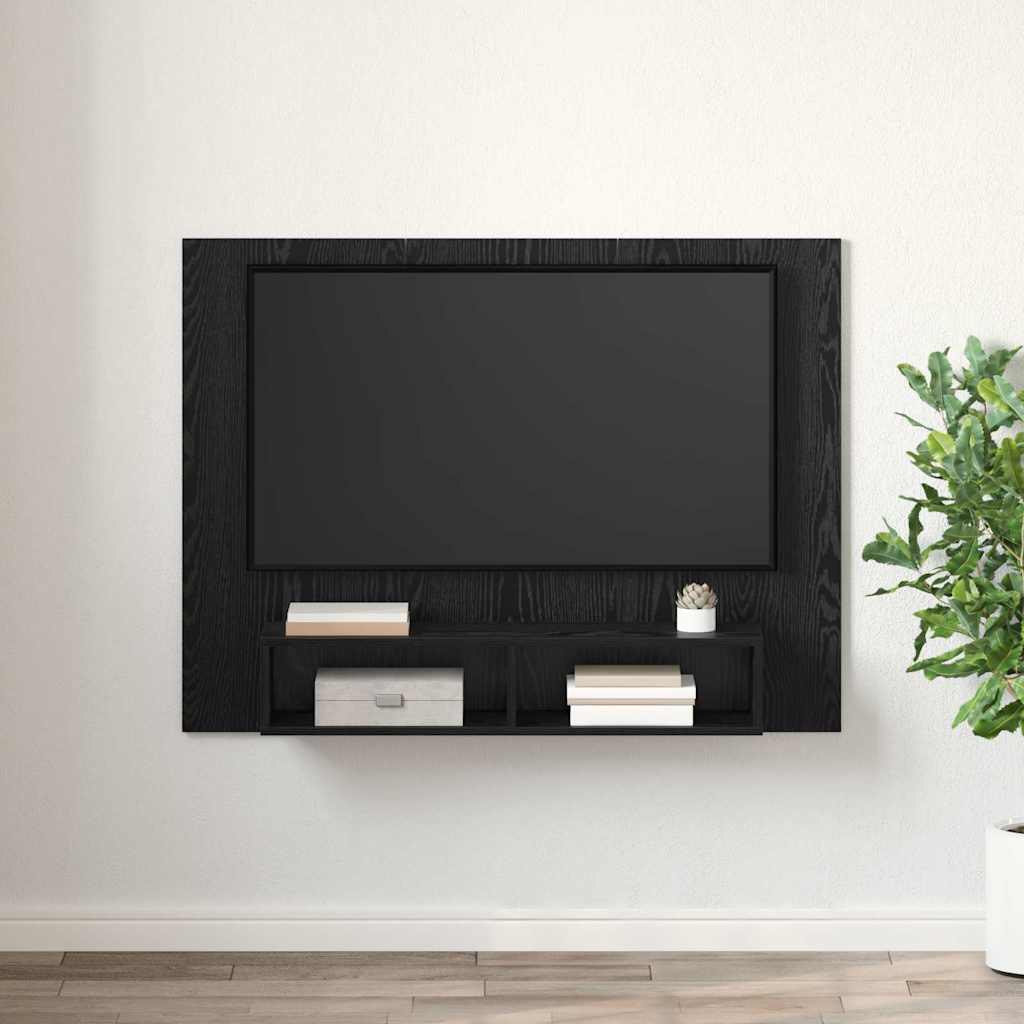 Set TV komoda Crni hrast 120 x 23,5 x 90 cm Konstruirano drvo