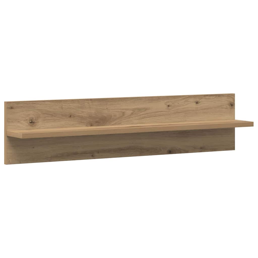Polica na zidu Zidne 2 pcs Umjetnički hrast 80 x 11,5 x 18 cm