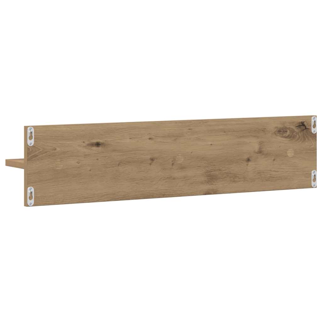 Polica na zidu Zidne 2 pcs Umjetnički hrast 80 x 11,5 x 18 cm
