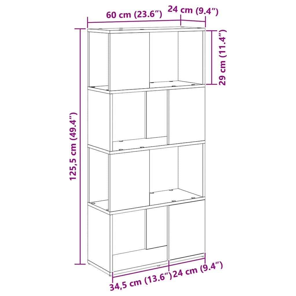 Set TV komoda Zidne Crna 60 x 24 x 125,5 cm Konstruirano drvo