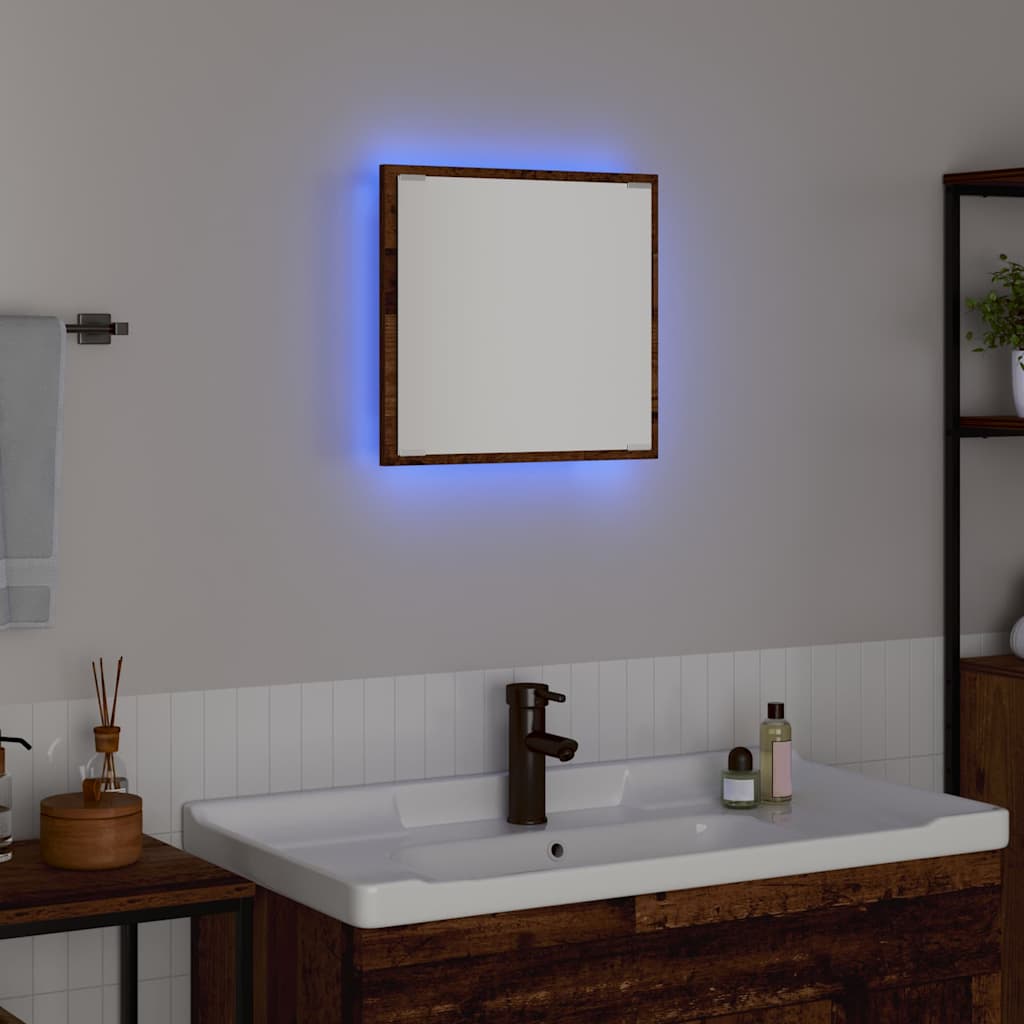 LED kupaonsko ogledalo Zidne Staro drvo 40 x 37 x 8.5 cm
