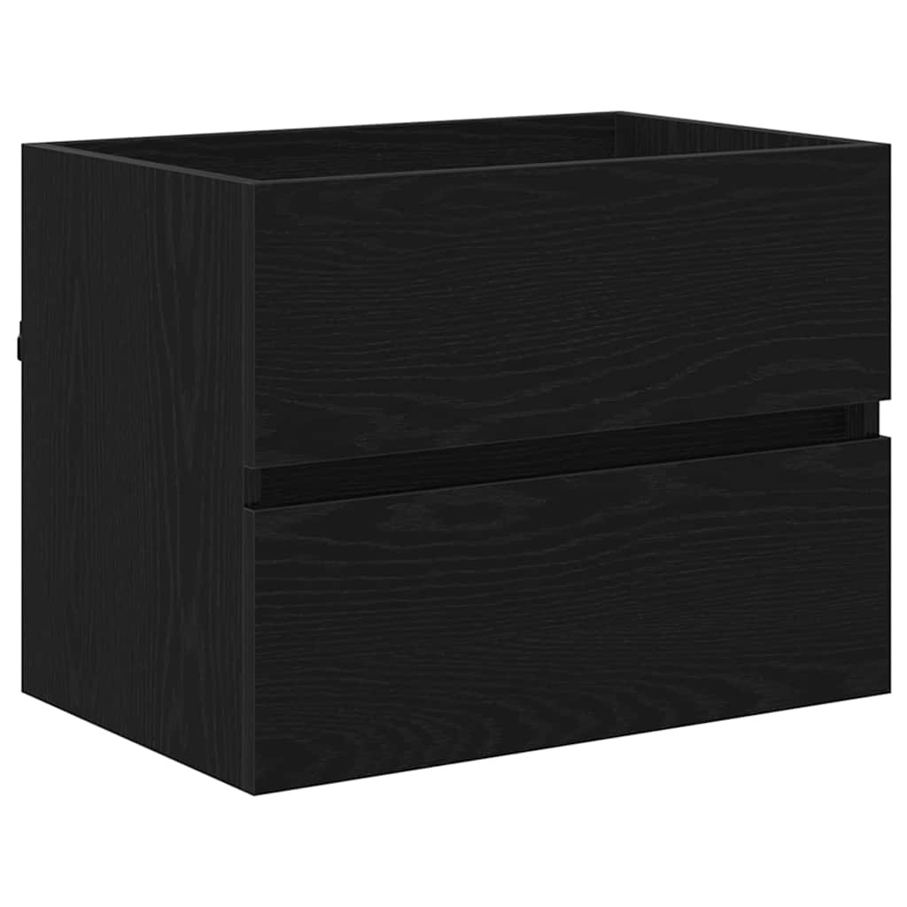 Set namještaja za kupaonicu s ladicama Zidne 2 pcs Crni hrast