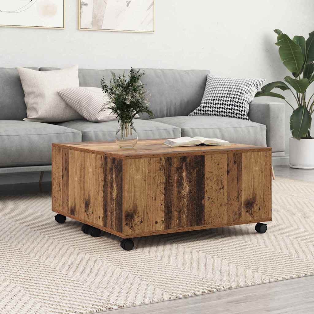 Kava Stol Staro drvo 75 x 75 x 38 cm Konstruirano drvo