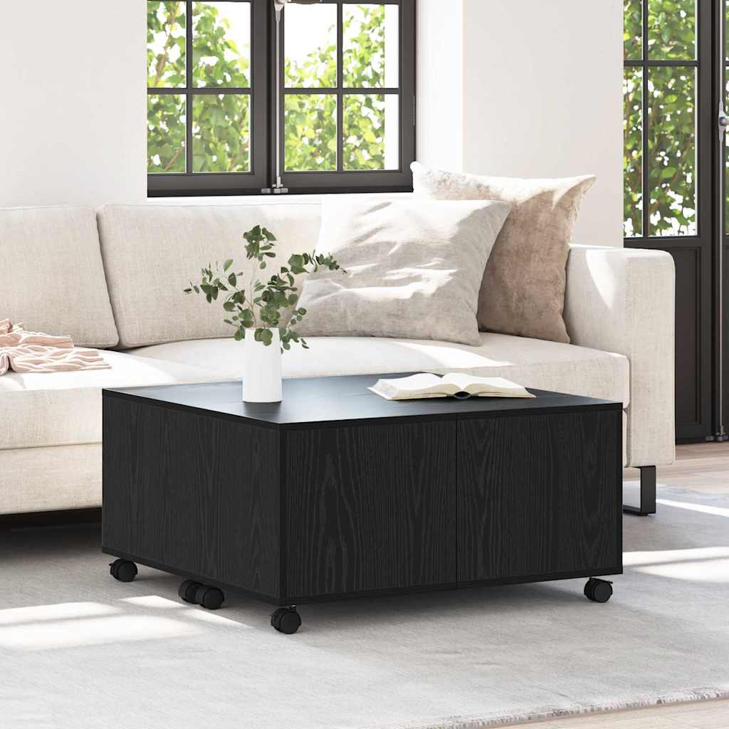 Kava Stol Crni hrast 75 x 75 x 38 cm Konstruirano drvo