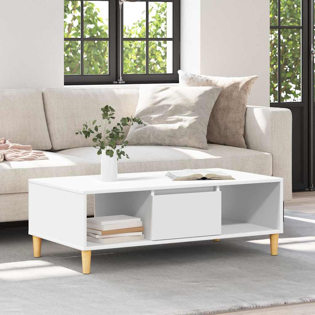 Kava Stol Bijelo 102 x 55 x 35 cm Konstruirano drvo