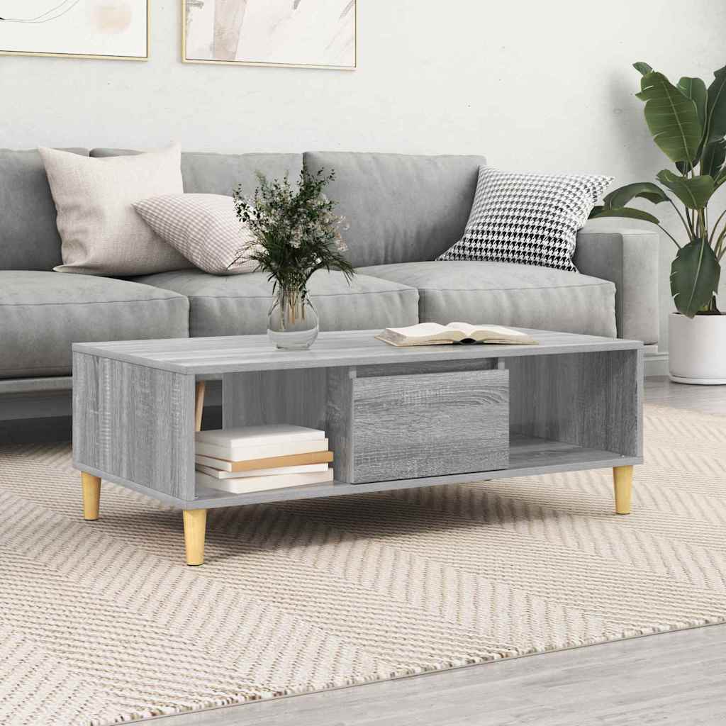 Kava Stol Siva Sonoma 102 x 55 x 35 cm Konstruirano drvo