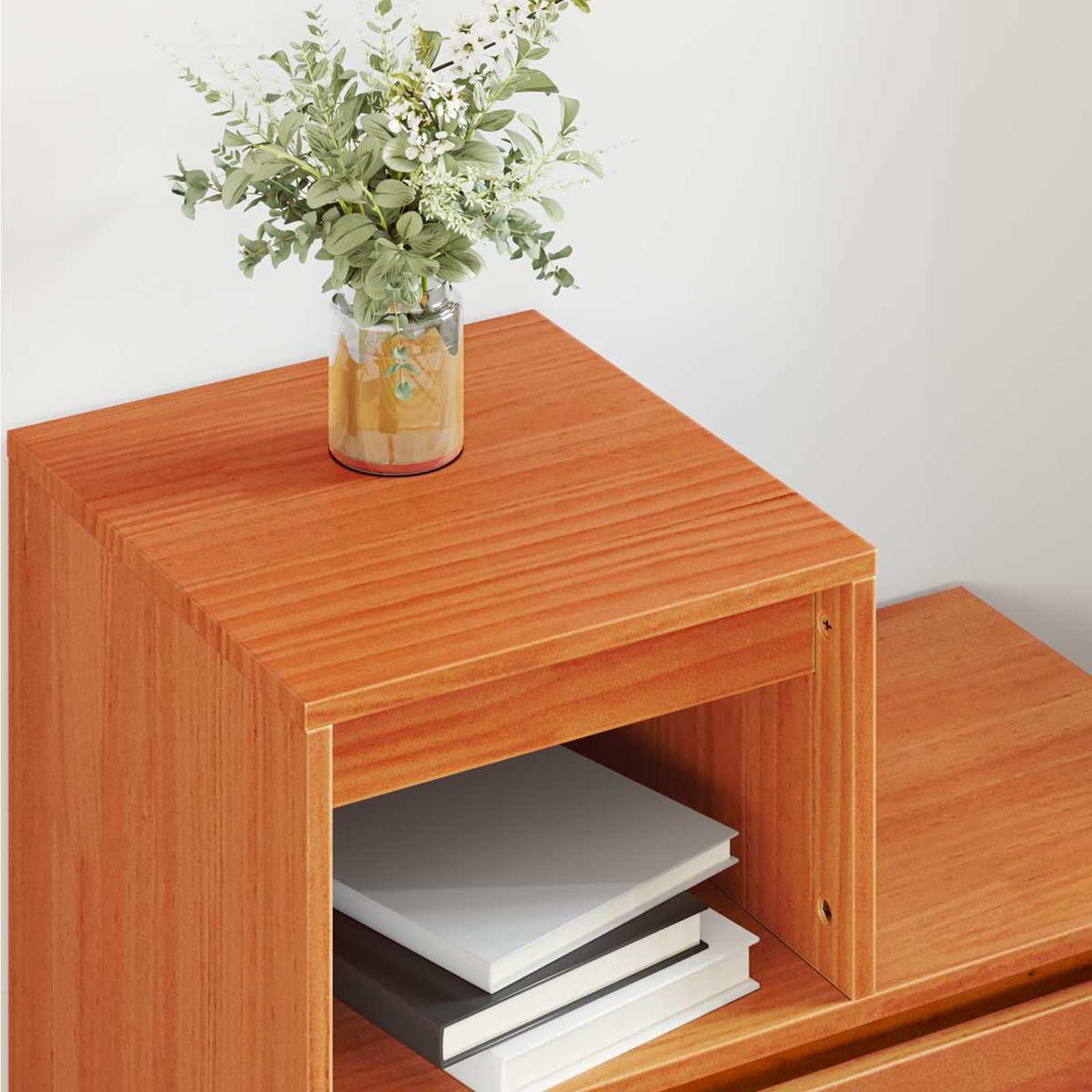 Noćni ormar 2 pcs Vosak smeđa 60 x 34 x 51 cm Konstruirano drvo