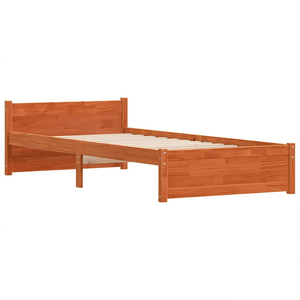 Krevetna konstrukcija Vosak smeđa 205.5 x 95.5 x 51 cm