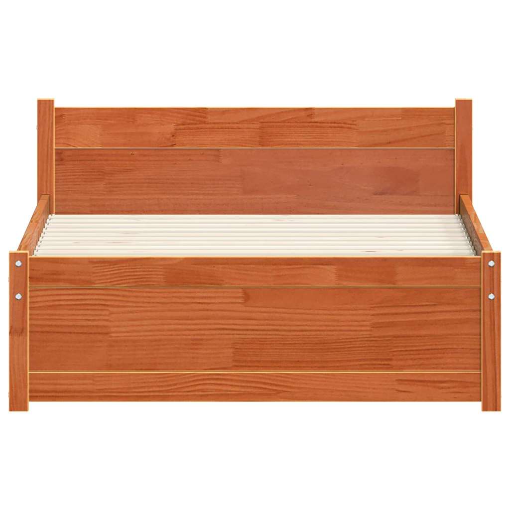 Krevetna konstrukcija Vosak smeđa 205.5 x 95.5 x 51 cm