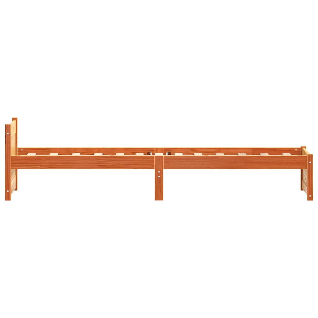 Krevetna konstrukcija Vosak smeđa 205.5 x 95.5 x 51 cm