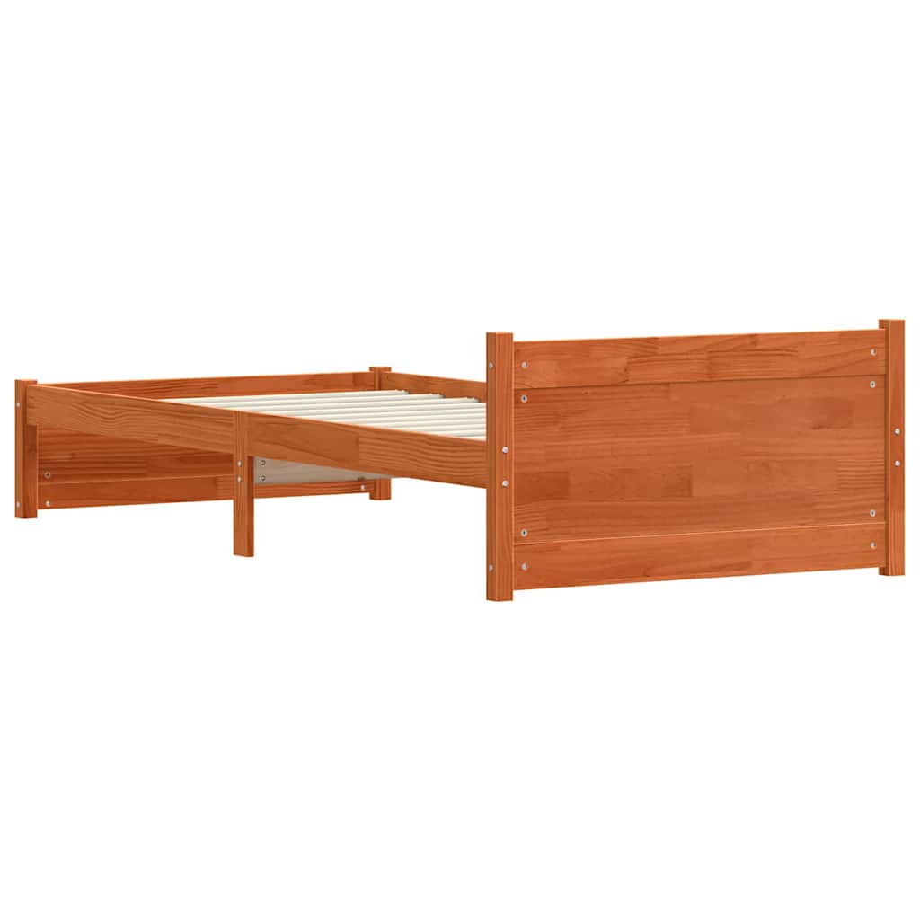 Krevetna konstrukcija Vosak smeđa 205,5 x 105,5 x 51 cm