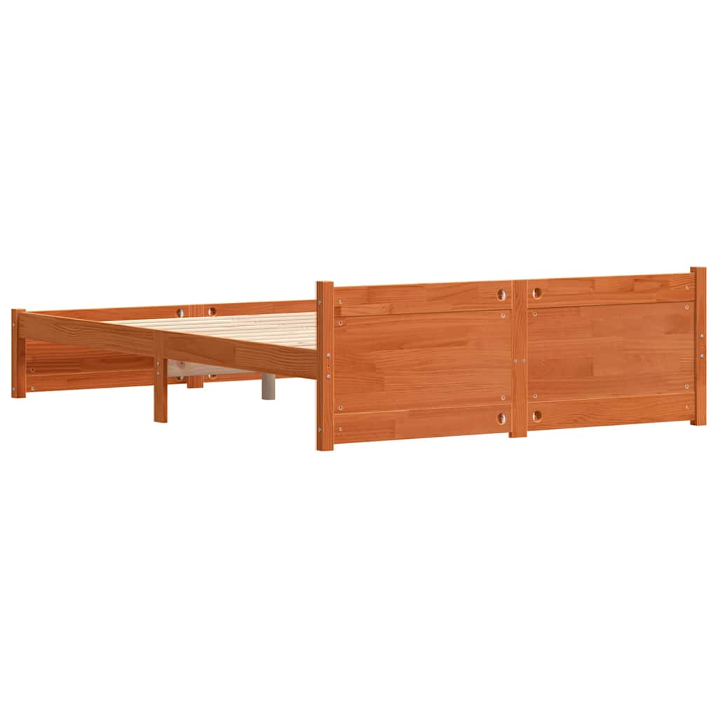 Krevetna konstrukcija Vosak smeđa 205,5 x 145,5 x 51 cm