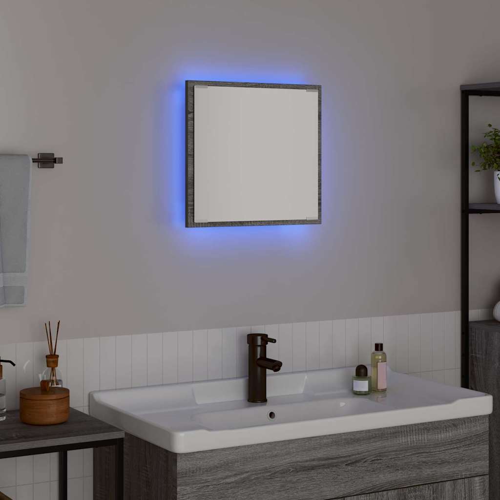 LED kupaonsko ogledalo Zidne Siva Sonoma 40 x 37 x 8.5 cm