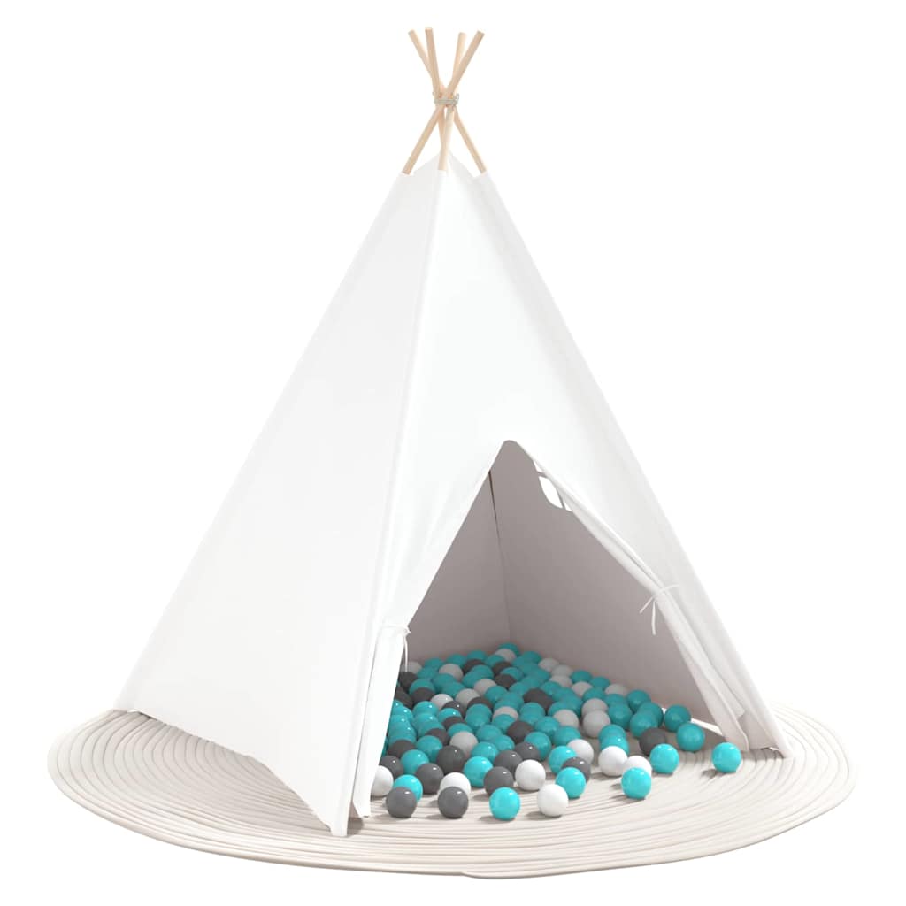 Teepee šator Bijelo 120 x 120 x 150 cm Tkanina i plastika