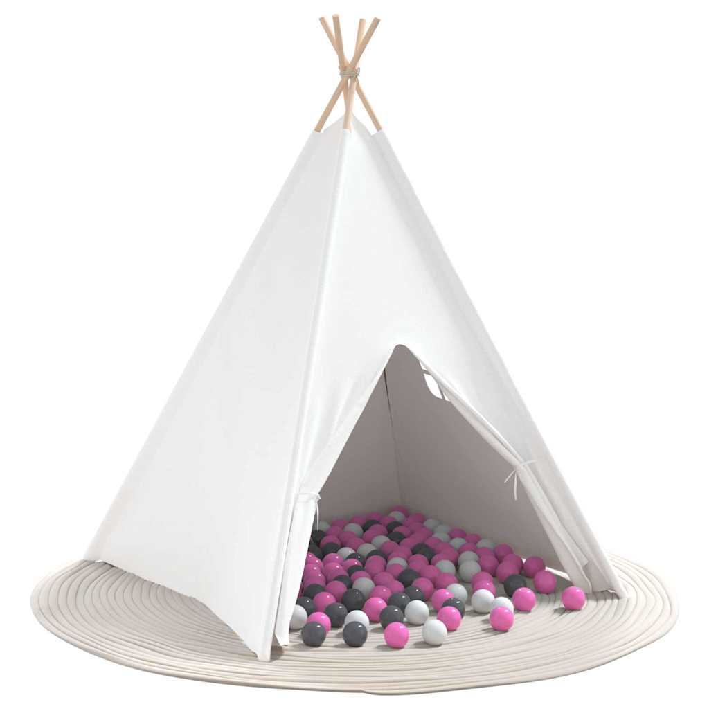 Teepee šator Bijelo 120 x 120 x 150 cm Tkanina i plastika