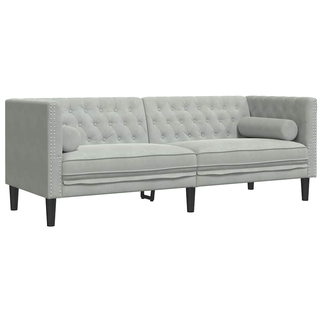 Kauč za dnevni boravak 2 pcs Svijetlo siva 194 x 74,5 x 70,5 cm