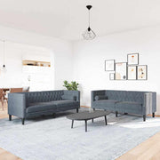 Kauč za dnevni boravak 2 pcs Tamno siva 194 x 74,5 x 70,5 cm