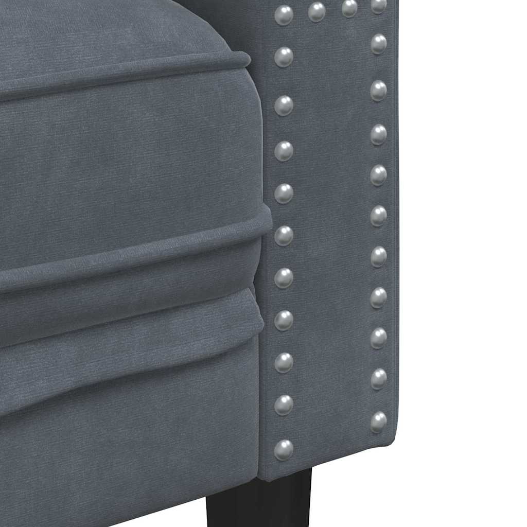 Kauč za dnevni boravak 3 pcs Tamno siva 194 x 74,5 x 70,5 cm