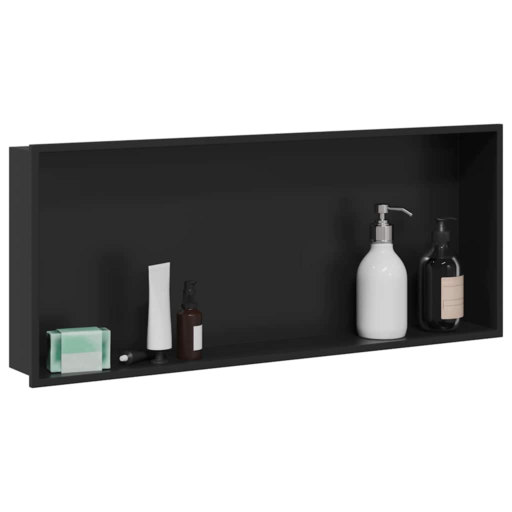 Ničica za tuš Crna 75 x 30 x 9,5 cm Nehrđajući čelik