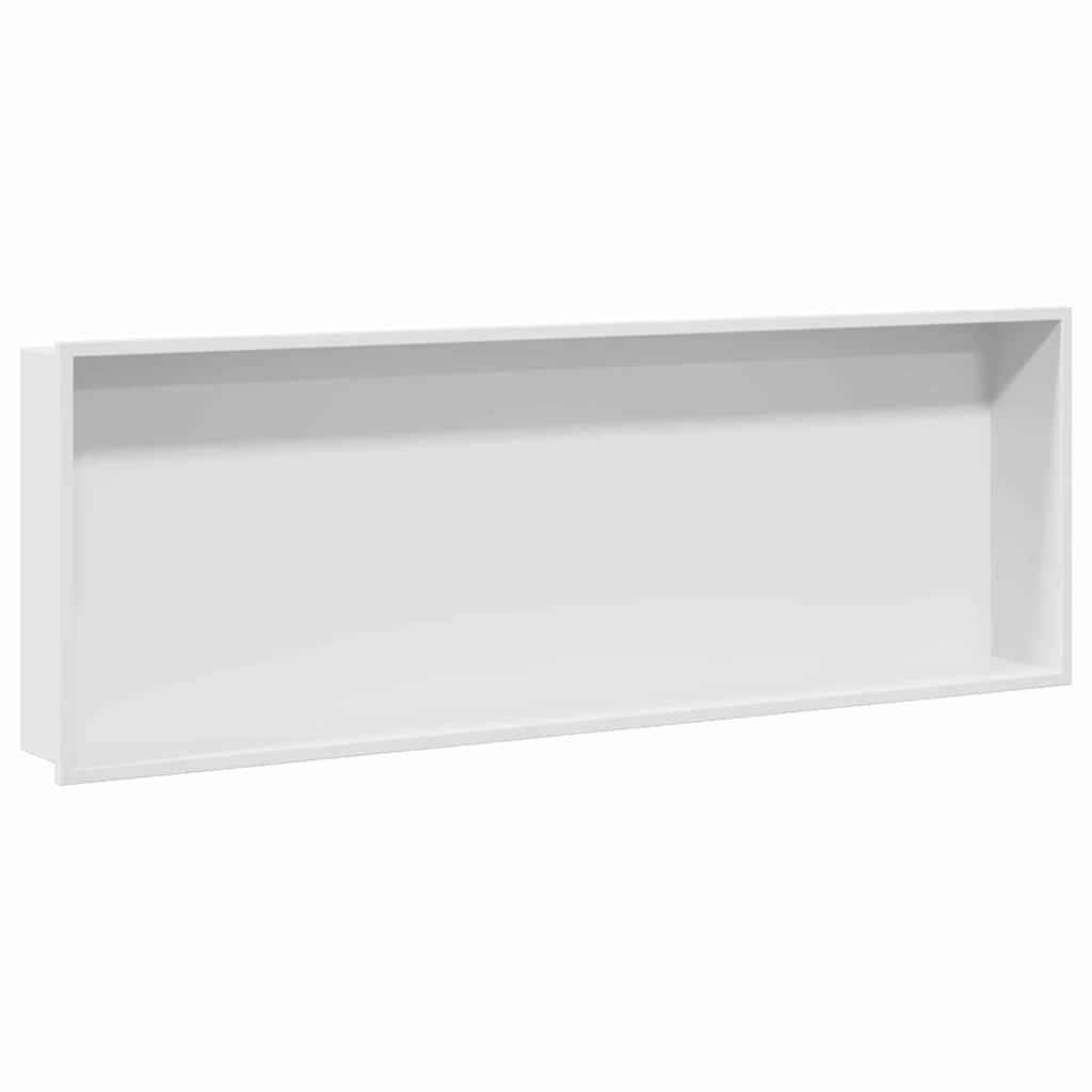 Ničica za tuš Bijelo 90 x 30 x 9,5 cm Nehrđajući čelik