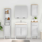 Kupaonski ormar FLORO Bijelo 35 x 30 x 90 cm Čvrsto borovo drvo