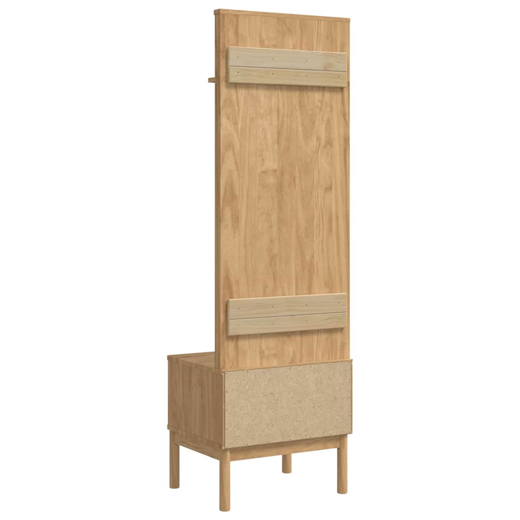 Ormar za hodnik s policom FLORO Vosak smeđa 50 x 40 x 158 cm