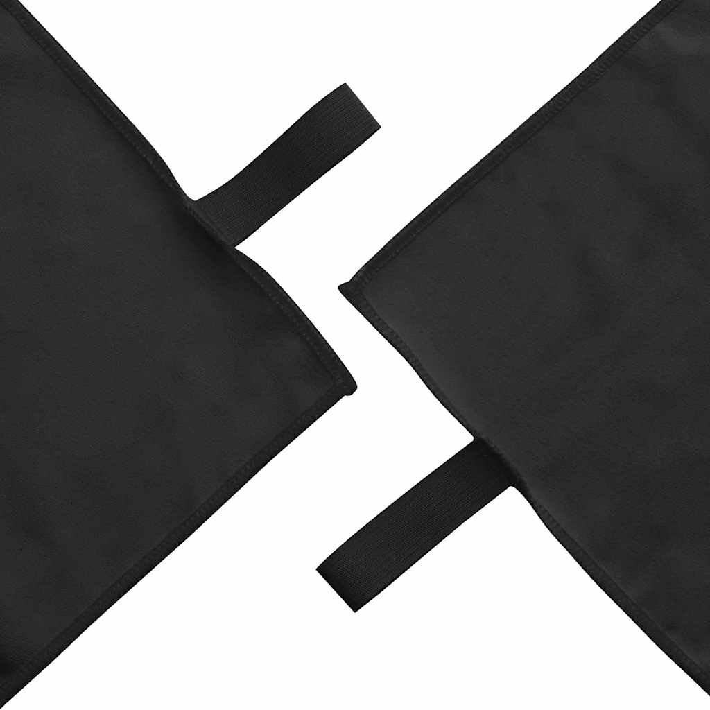 Sportski Ručnici 2 pcs Crna 50 x 30 cm Poliester i poliamid