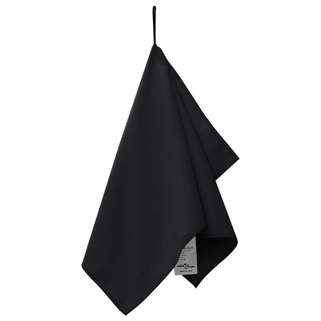 Sportski Ručnici 2 pcs Crna 50 x 30 cm Poliester i poliamid