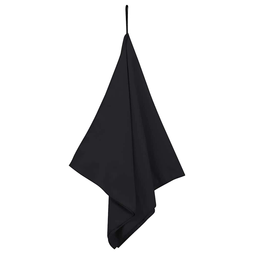 Sportski Ručnici 2 pcs Crna 100 x 50 cm Poliester i poliamid