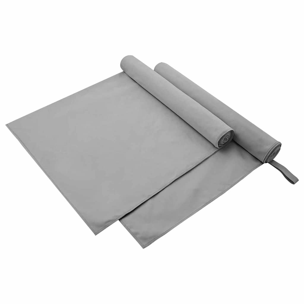 Sportski Ručnici 2 pcs Tamno siva 90 x 180 cm