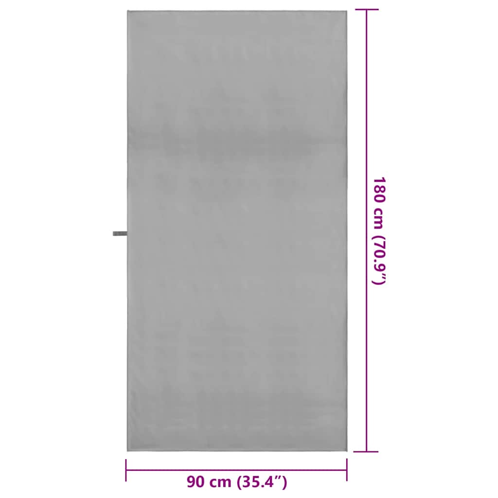Sportski Ručnici 2 pcs Tamno siva 90 x 180 cm