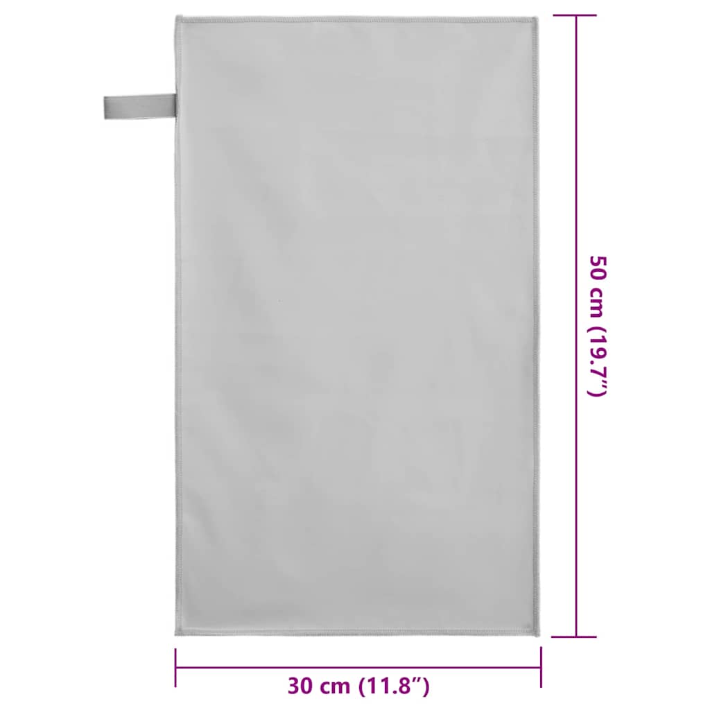 Sportski Ručnici 2 pcs Siva 50 x 30 cm Poliester i poliamid