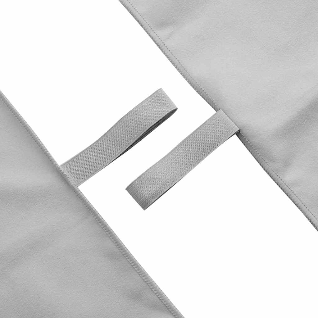 Sportski Ručnici 2 pcs Siva 180 x 90 cm Poliester i poliamid