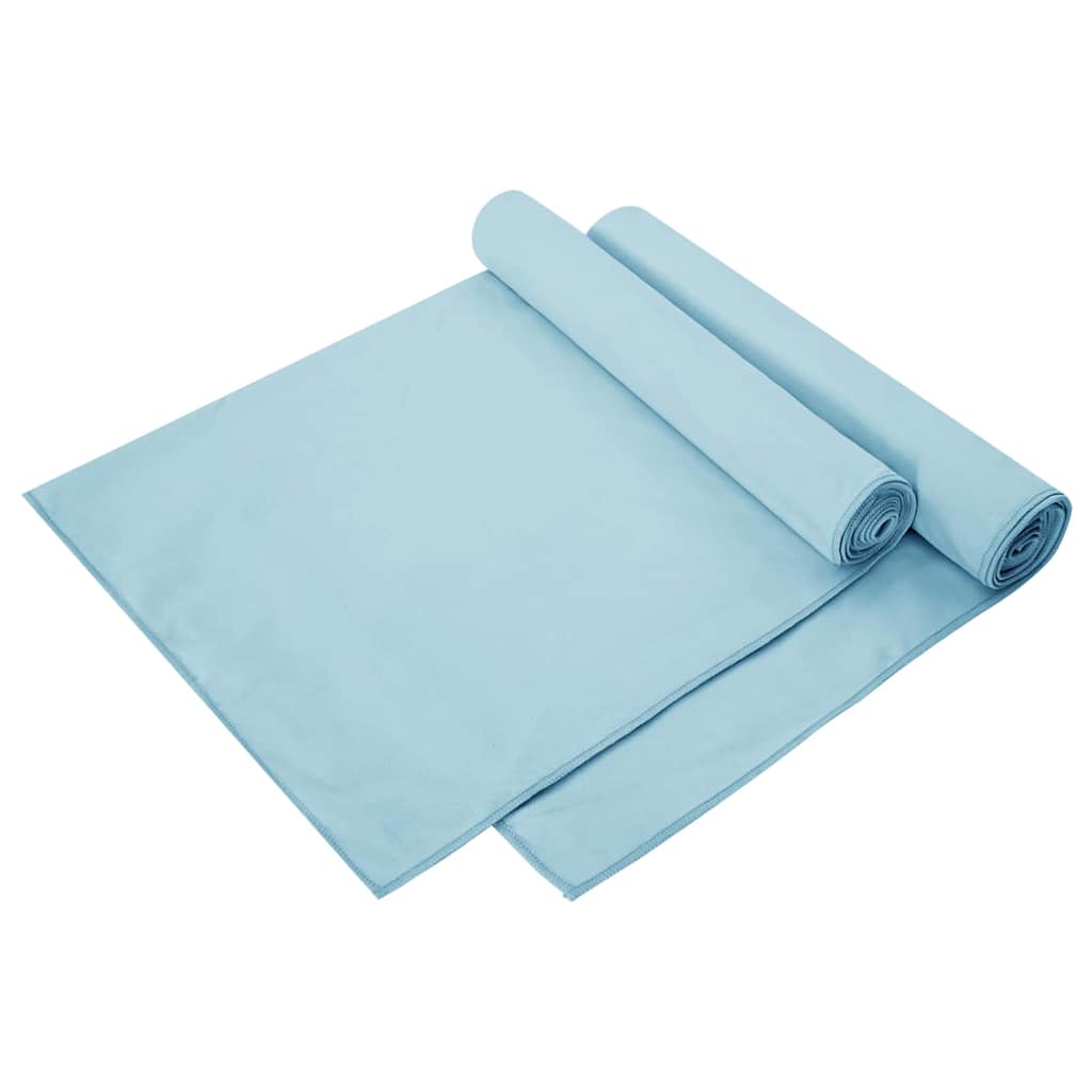 Sportski Ručnici 2 pcs Plava 140 x 70 cm Poliester i poliamid