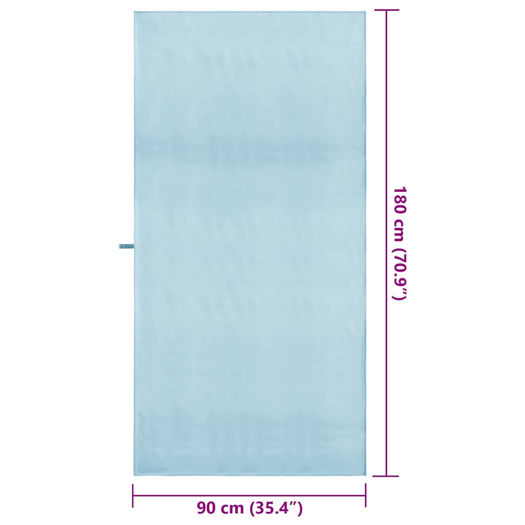 Sportski Ručnici 2 pcs Plava 180 x 90 cm Poliester i poliamid