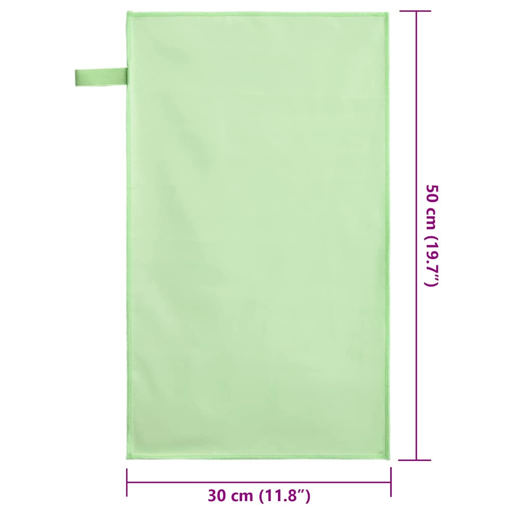Sportski Ručnici 2 pcs Zelena 50 x 30 cm Poliester i poliamid