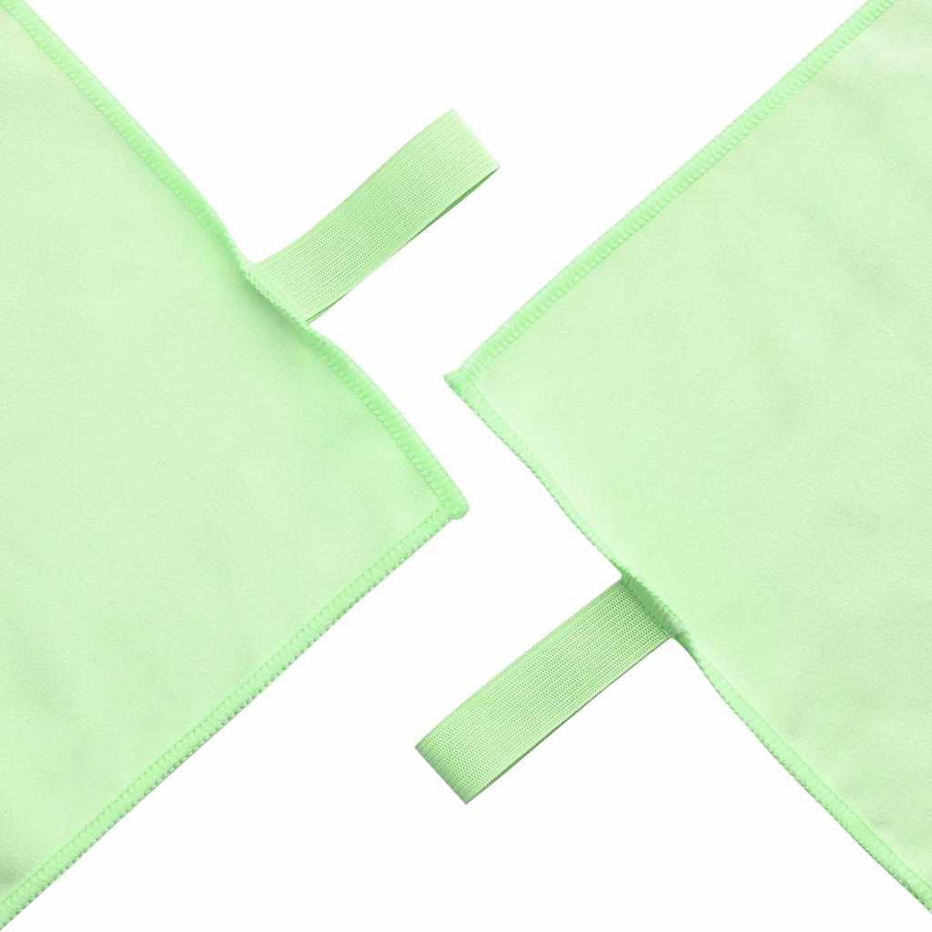Set sportskih ručnika 2 pcs Zelena tkanina